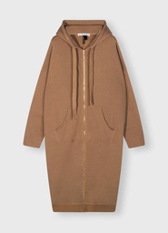 10 days long zip hoodie cedar brown